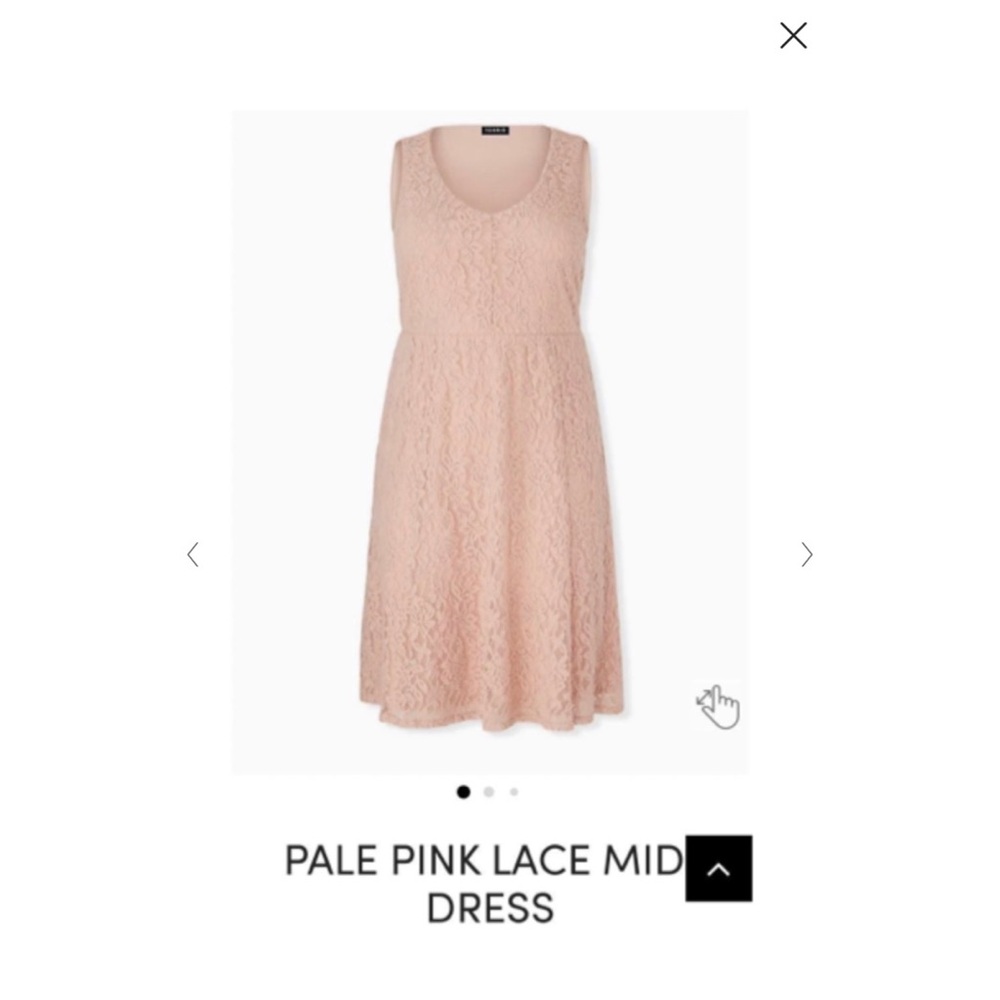 Torrid Pale Pink Lace Midi Dress Size 3X